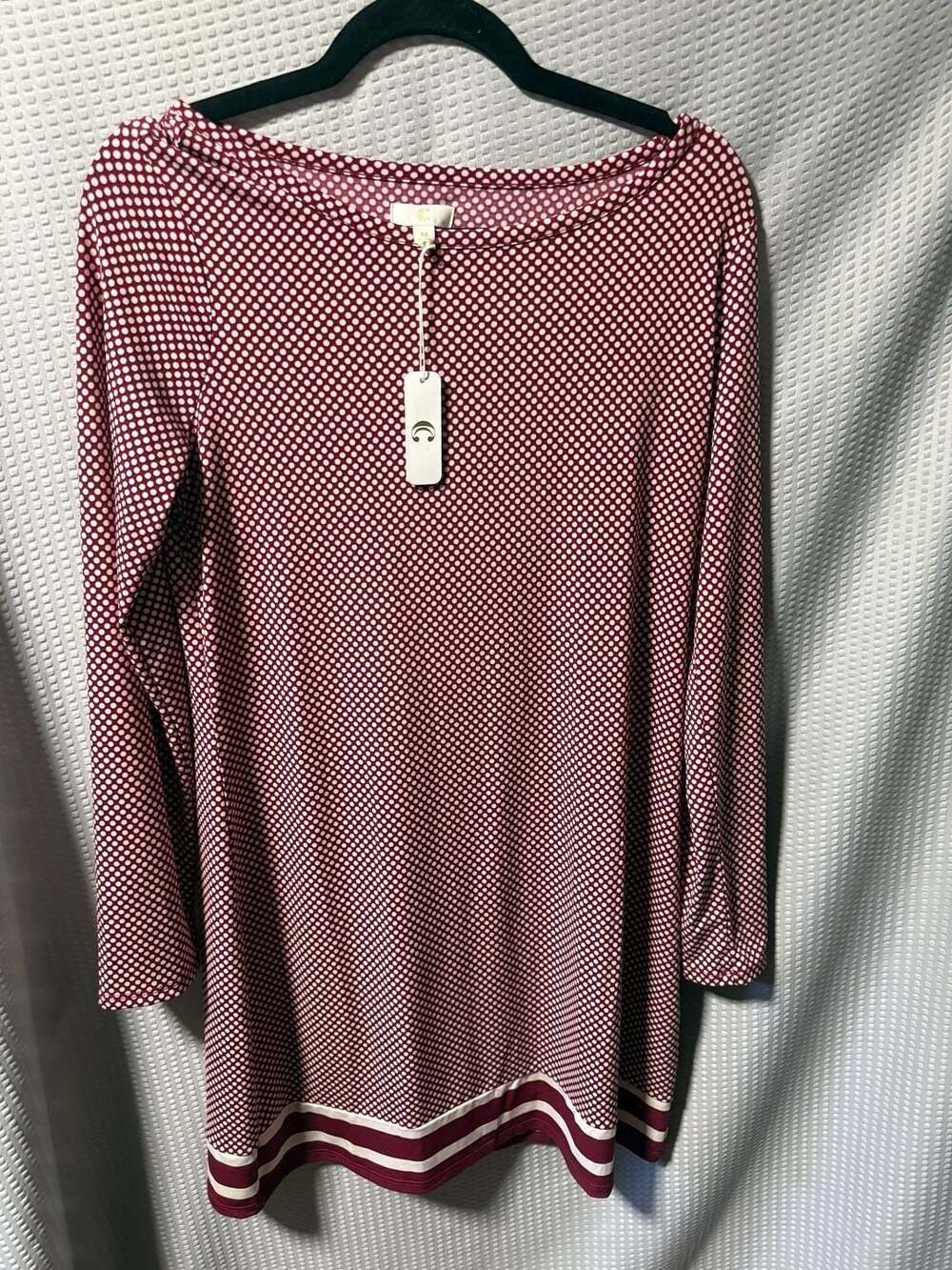 Chariot Polka Dot Long Sleeve Shift Dress